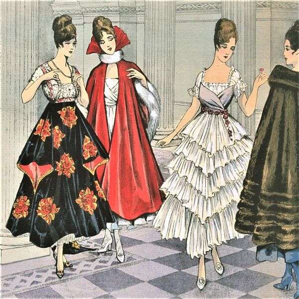 Dámský módní rok 1915 v Paříži skládačky online