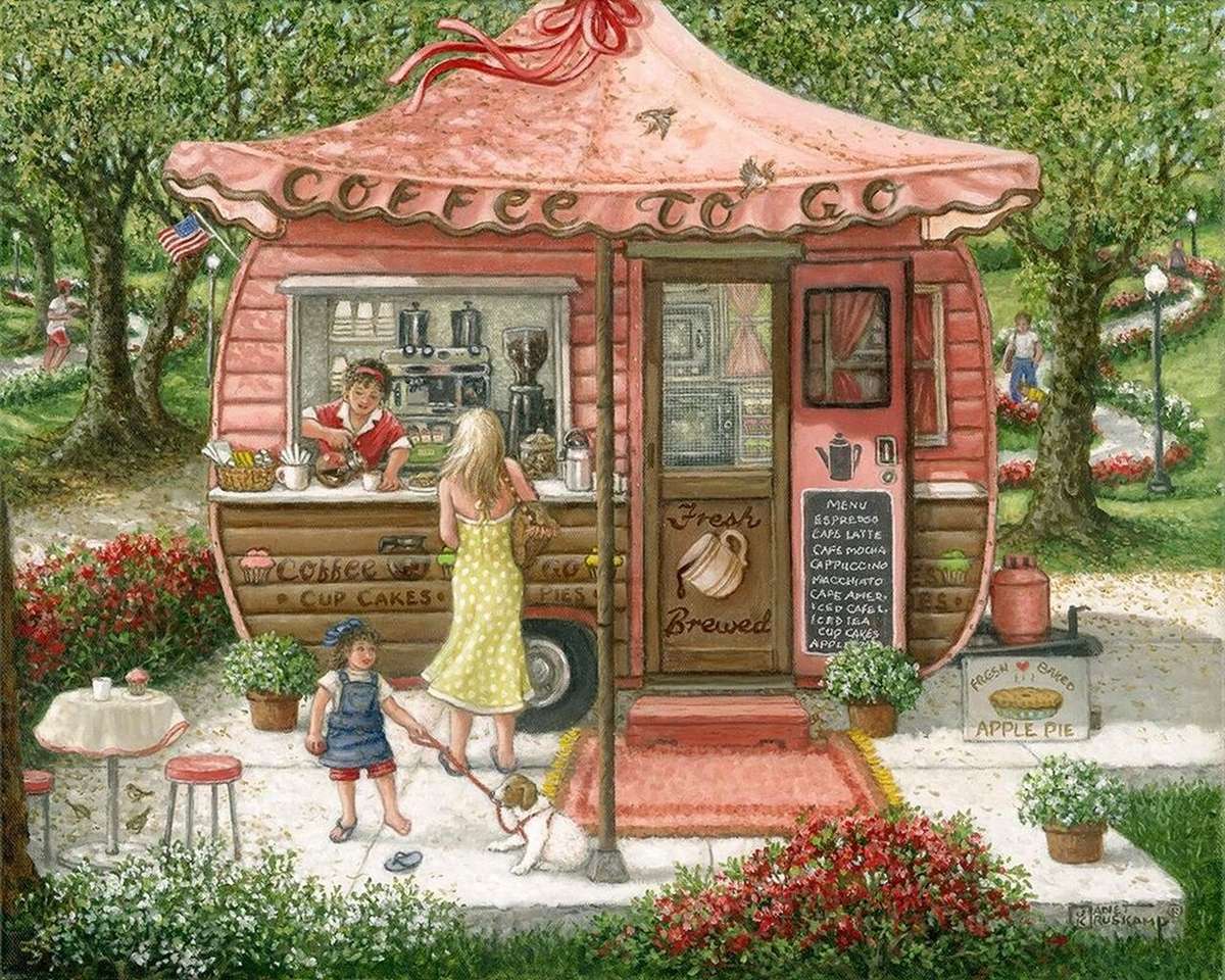 Coffee to go - J. Kruskamp - Large format jigsaw puzzle online