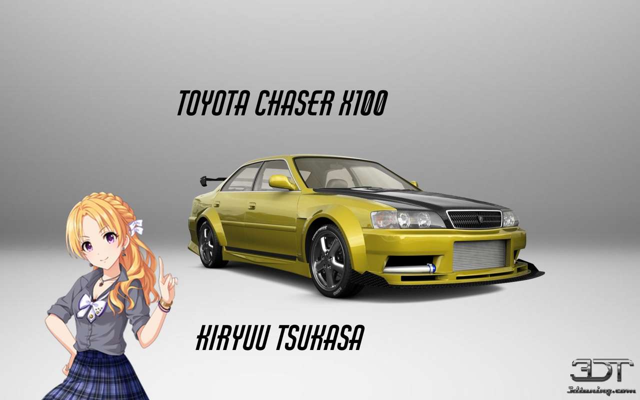 Kiryuu Tsukasa und Toyota Chaser x100 Puzzlespiel online
