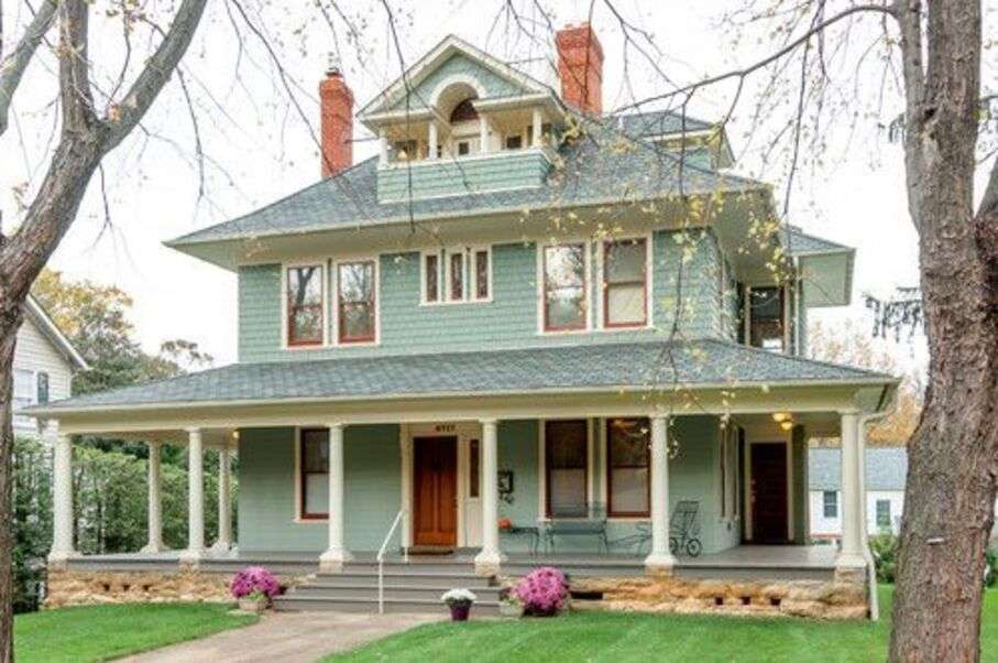 Σπίτι στην αρχιτεκτονική των ΗΠΑ Έτος 1885 έως 1930 παζλ online
