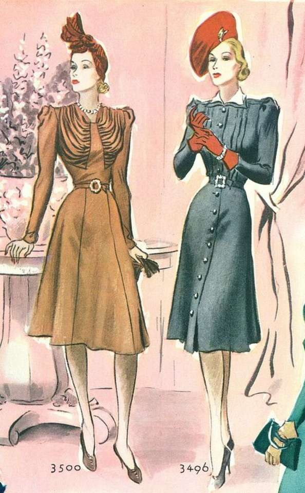 Årets mode damer 1939 Pussel online