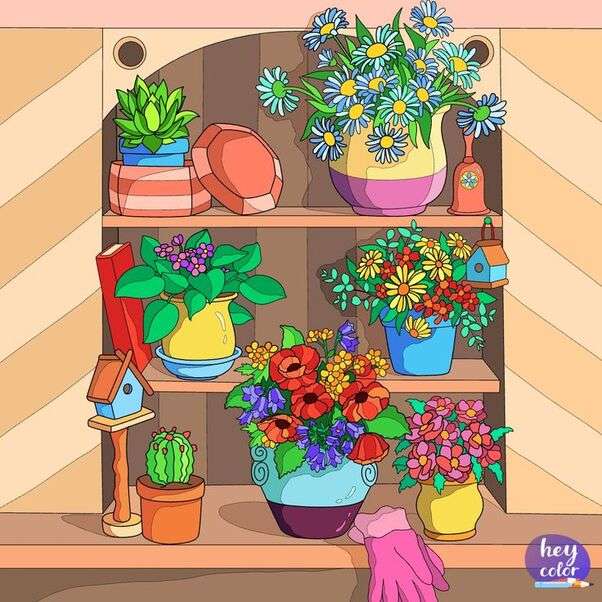Étagère avec vases #1 puzzle en ligne