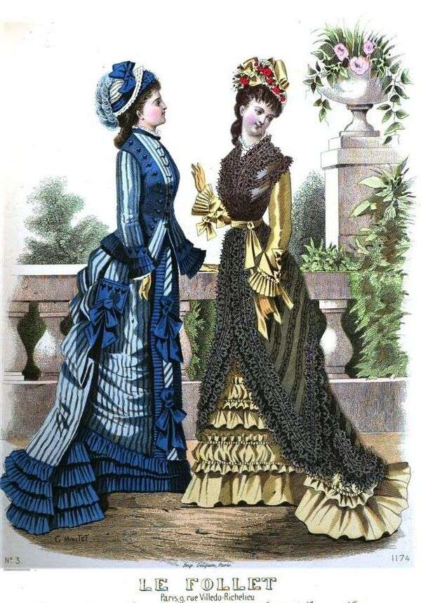 Damen in illustrer Mode des Jahres 1876 (4) Puzzlespiel online