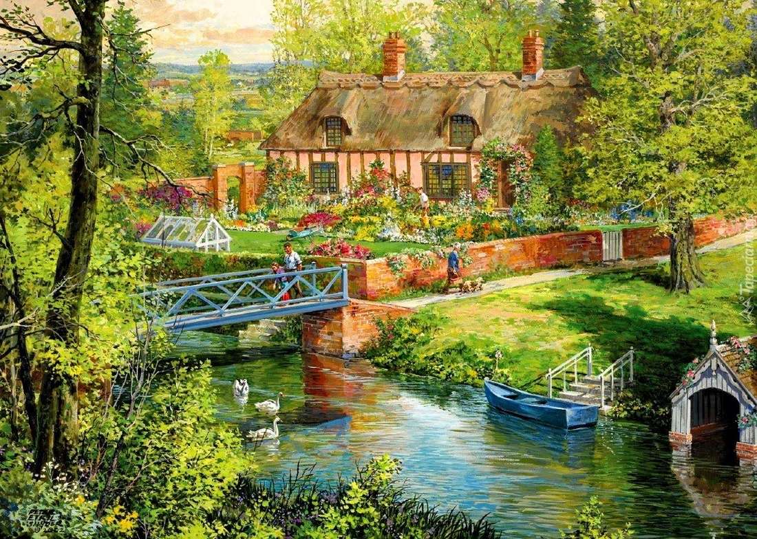 Cottage près du canal - Sweet life - Grand format puzzle en ligne