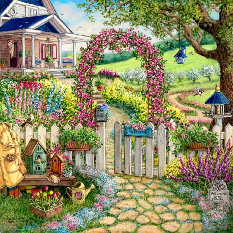 Дом сладък дом! Пролетна симфония онлайн пъзел