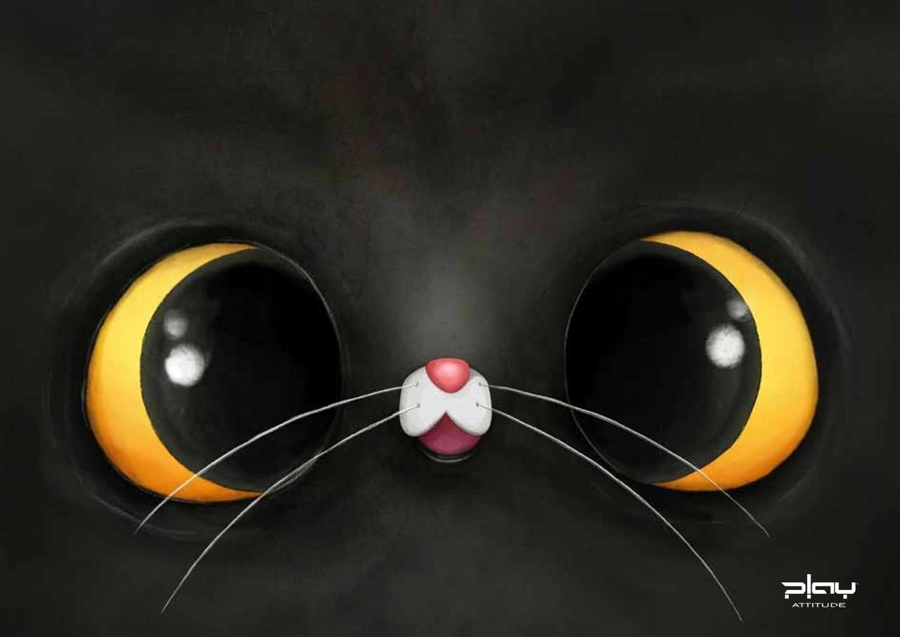 μαύρη γάτα παζλ online