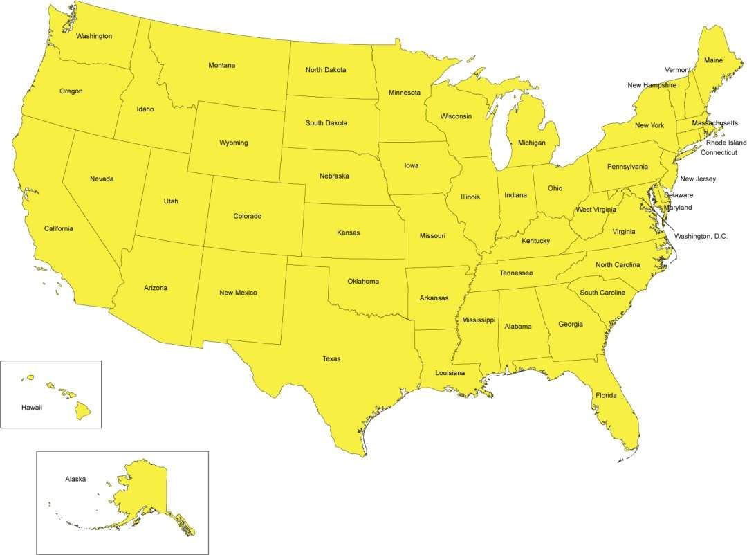 USA_map онлайн-пазл
