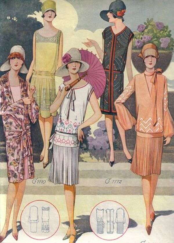 Damas con moda del Año 1928 rompecabezas