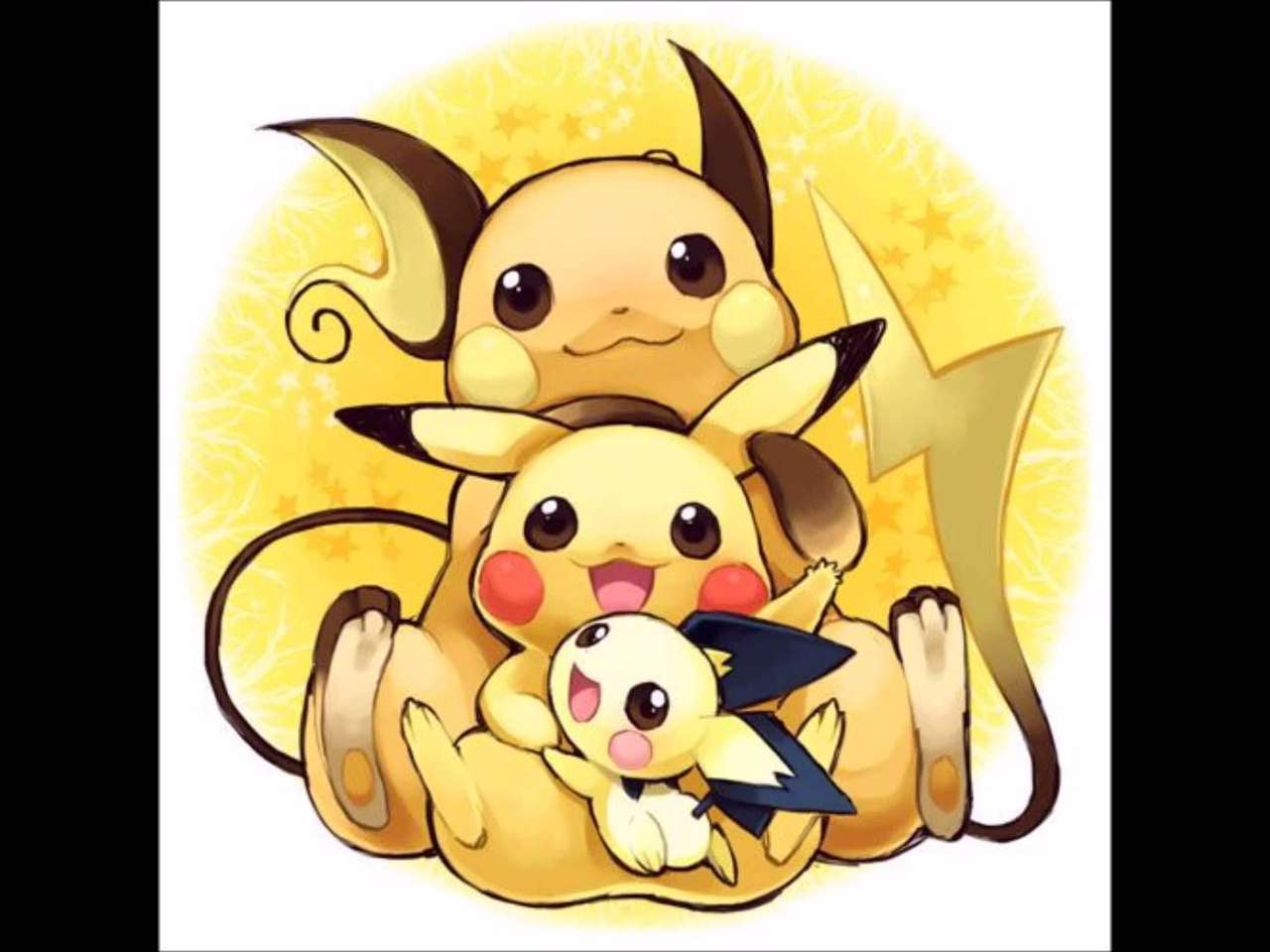 Pichu, Pikachu och Raichu Pussel online