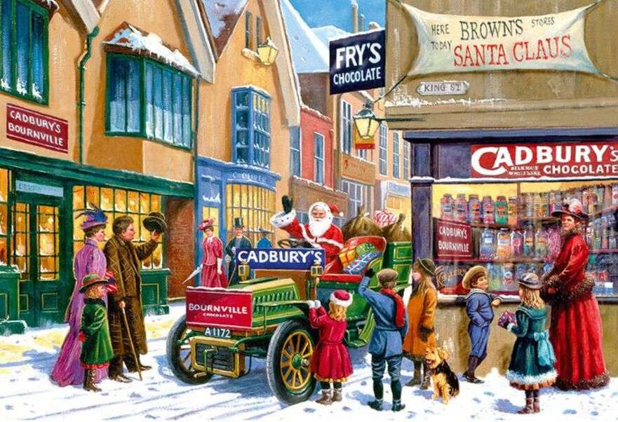 People go out to town for Christmas jigsaw puzzle online