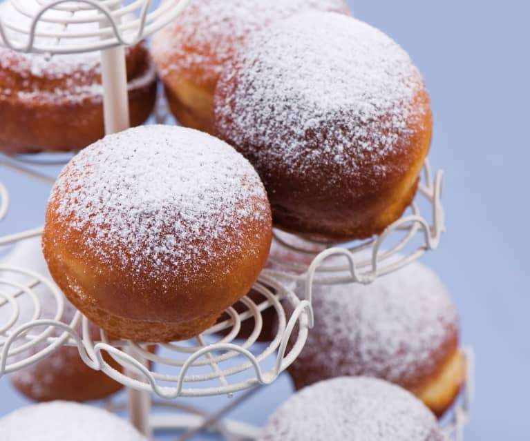 Donuts con azúcar en polvo rompecabezas en línea