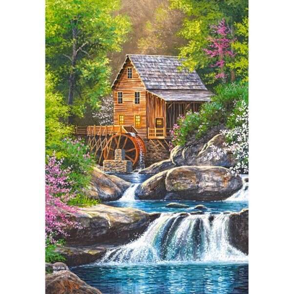 water mill in spring jigsaw puzzle online