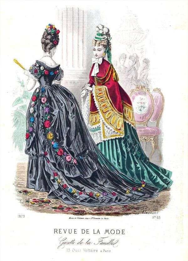 Dames in illustere mode van het jaar 1873 (2) online puzzel