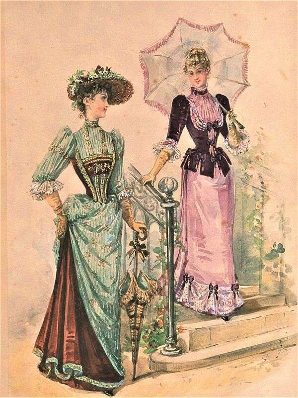 Årets mode damer 1891 (3) pussel på nätet