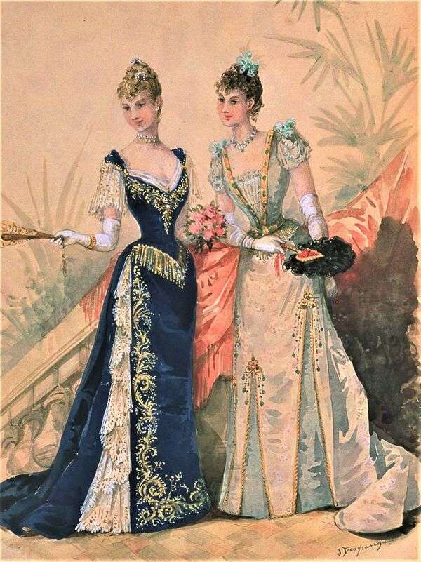 Årets damer i illustrerande mode 1892 (6) pussel på nätet