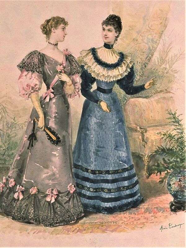 Dames in illustere mode van het jaar 1893 (3) legpuzzel online
