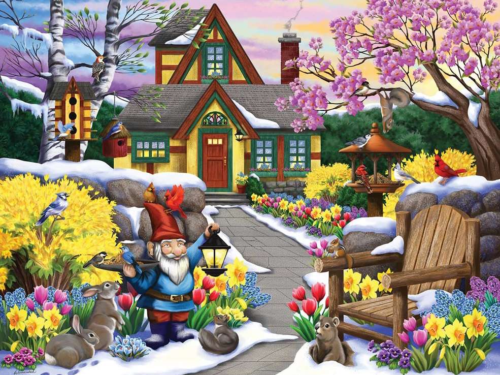 Timpurie de primăvară. puzzle online