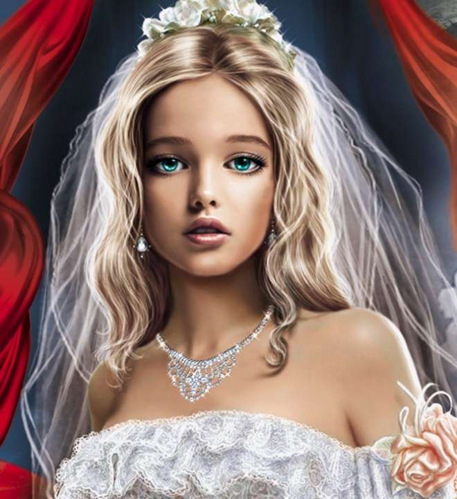 meisje verkleed als bruid legpuzzel online