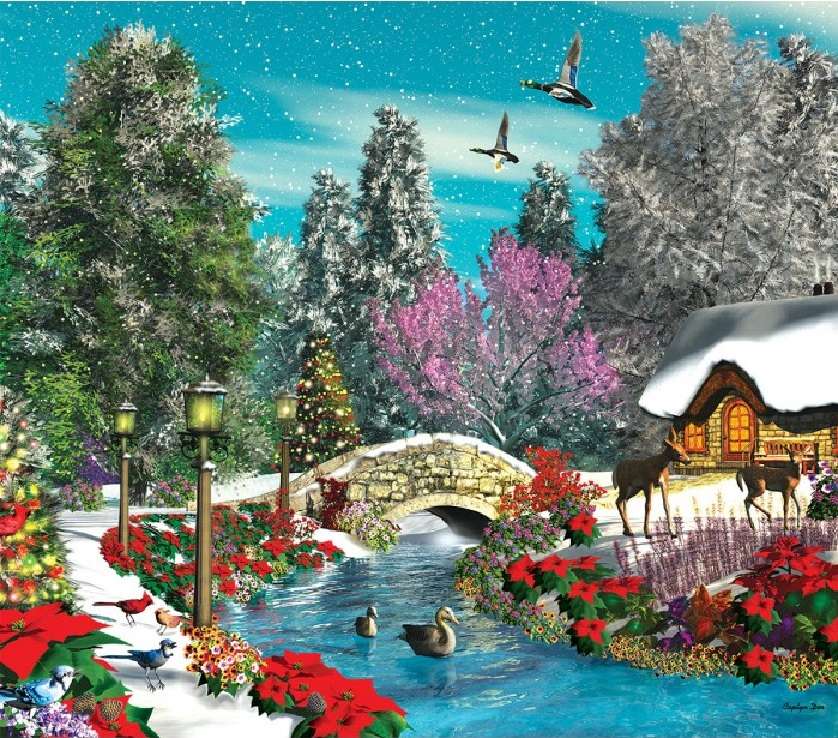 Peisaj decembrie. puzzle online