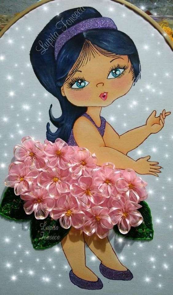 Sottogonna rosa da bambina Diva puzzle online