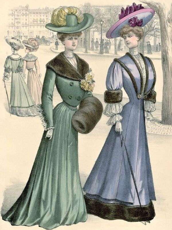 Dames in Gracieuse Mode van het Jaar 1905 (1) legpuzzel online