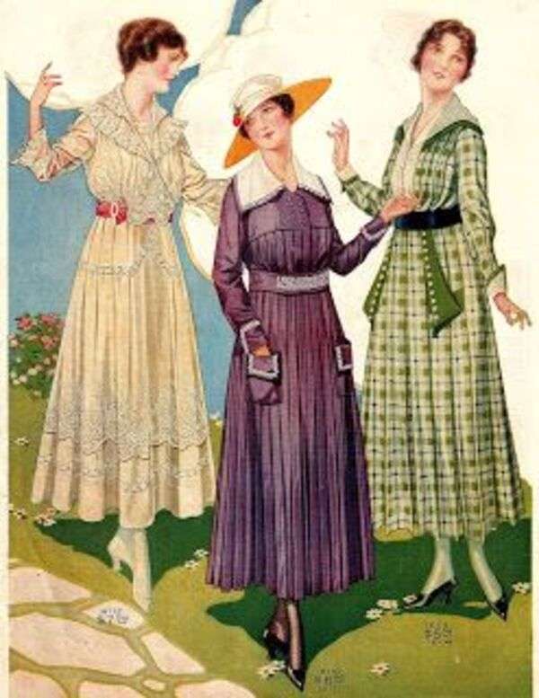 Donne alla moda dell'anno 1915 (2) puzzle online
