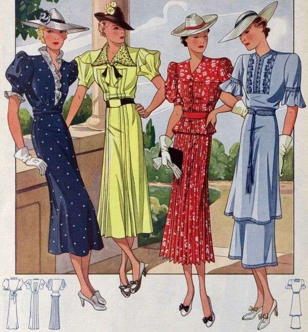 Női a divatban 1930 (3) online puzzle