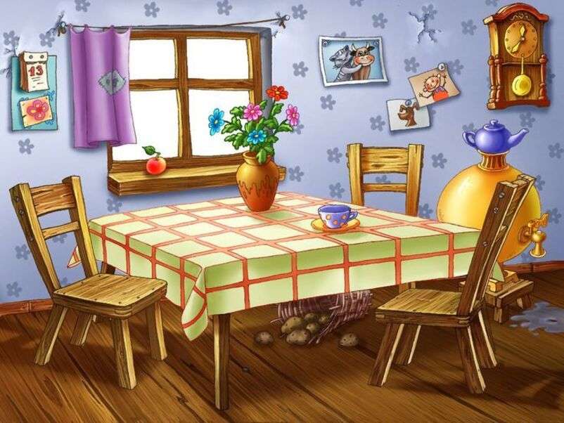 Sala de mese simplă a unei case #2 jigsaw puzzle online