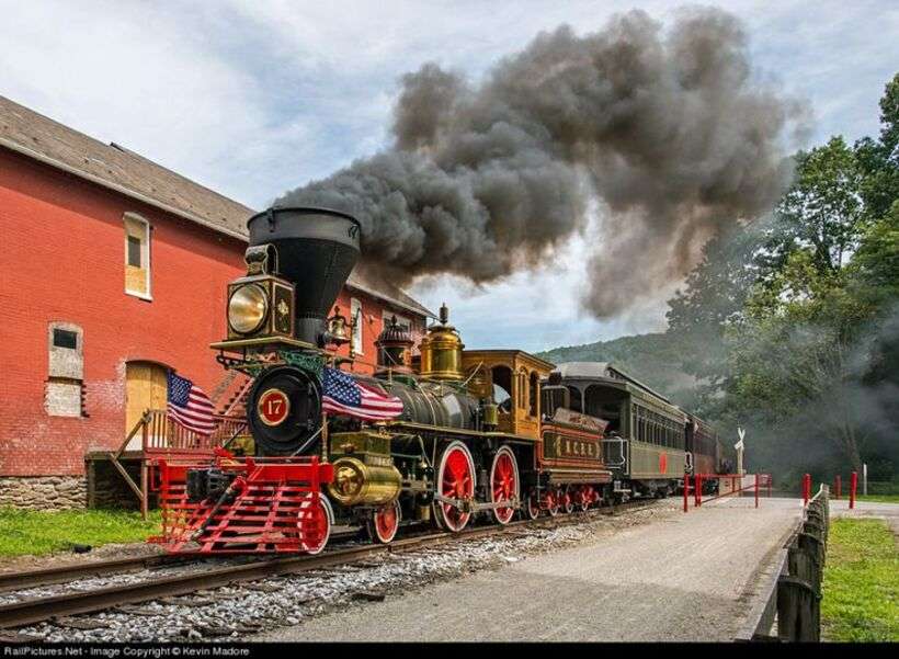 Центральная железная дорога Steam Pennsylvania USA пазл онлайн