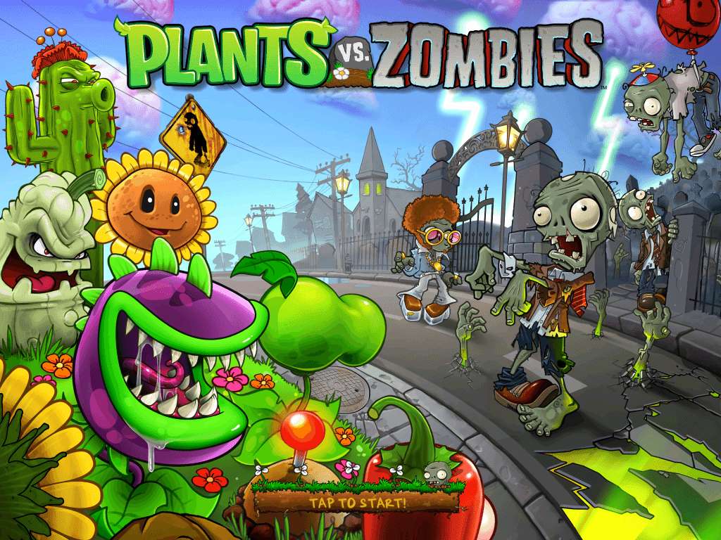 растения против Зомби онлайн-пазл