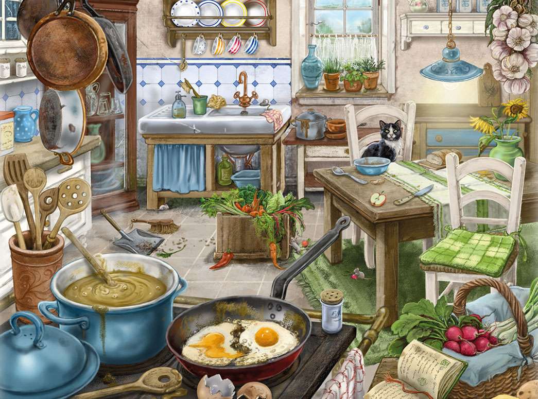 In the manor house kitchen Online-Puzzle