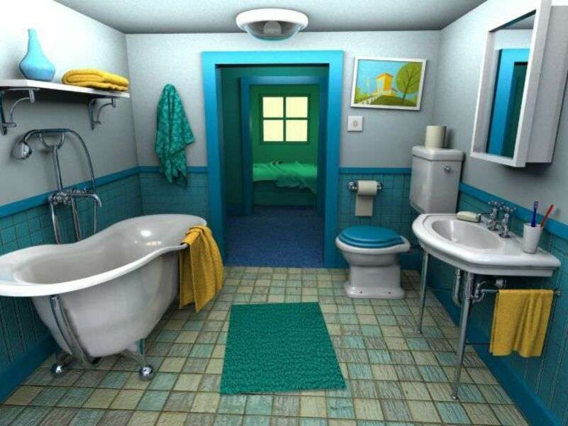 Ванная комната дома №2 пазл онлайн