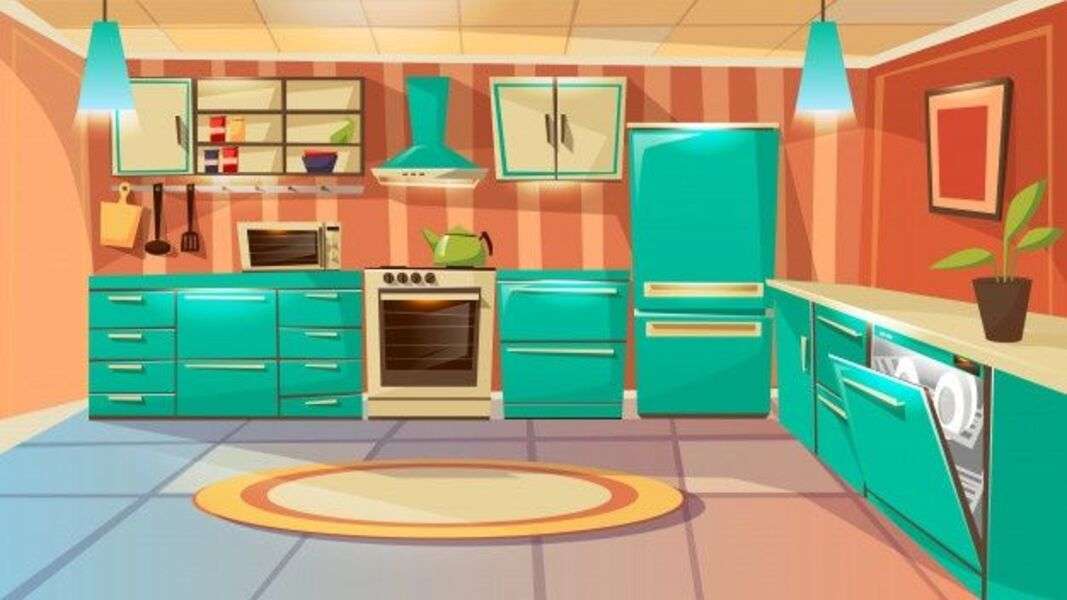 Grote keuken van een huis #6 legpuzzel online