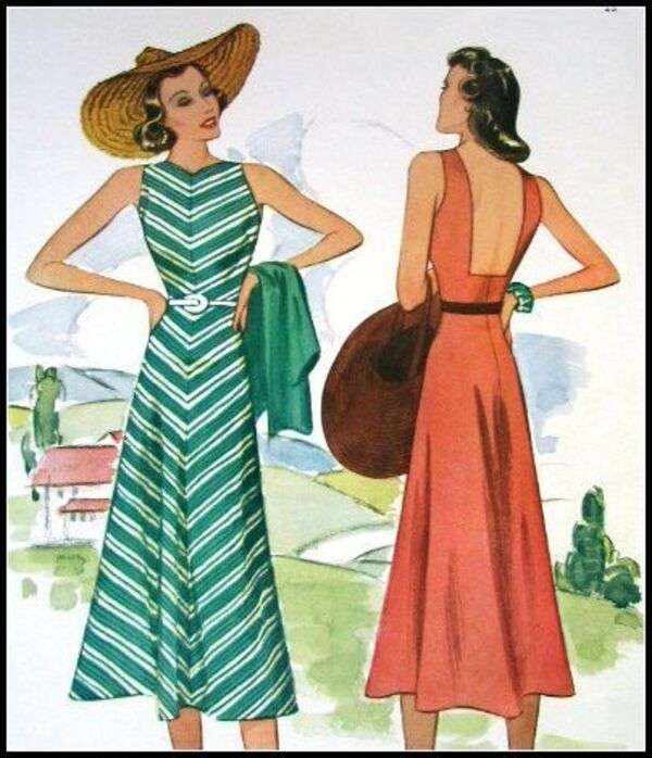 Női az év divatjában 1938 (3) online puzzle
