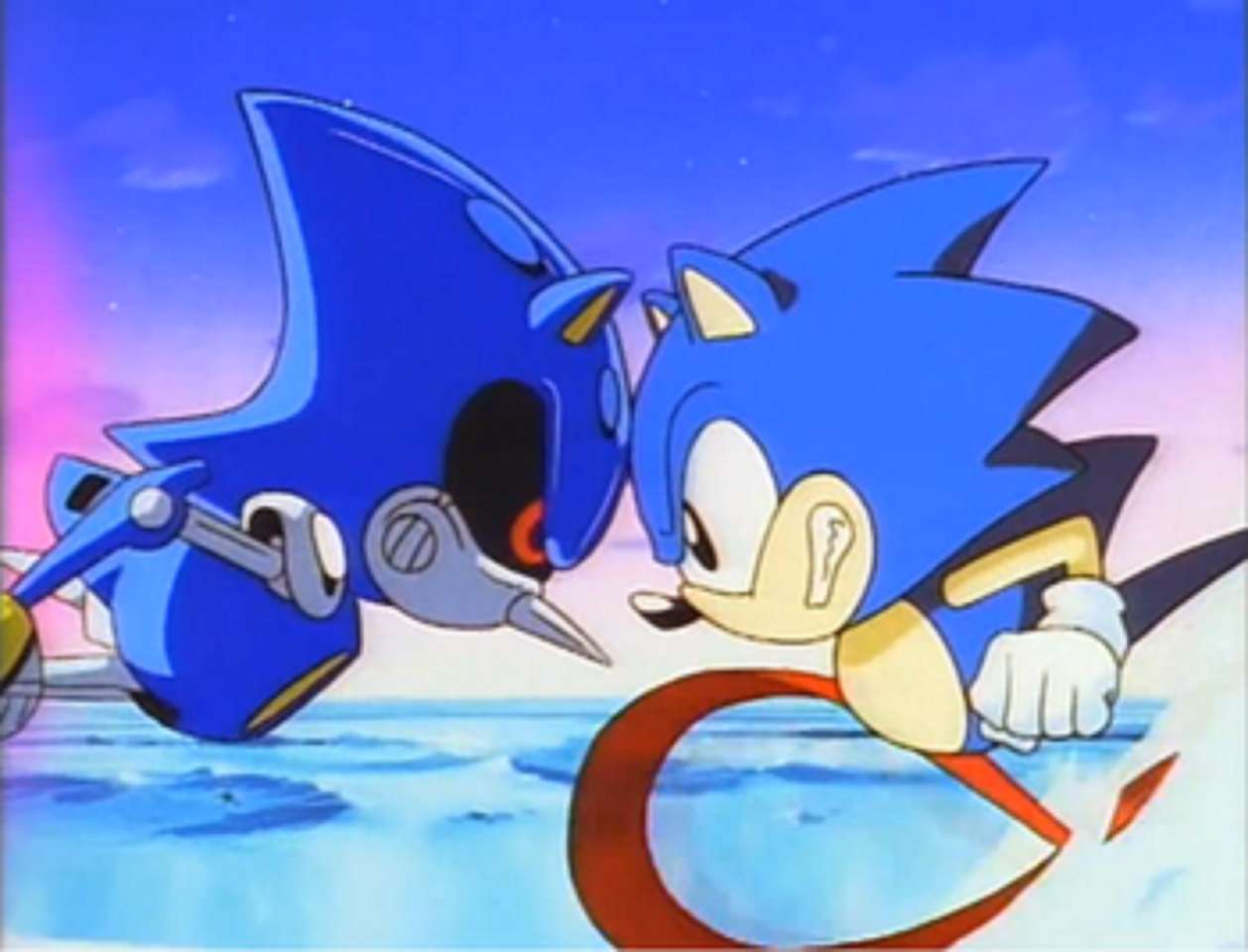 Sonic és metal Sonic kirakós online