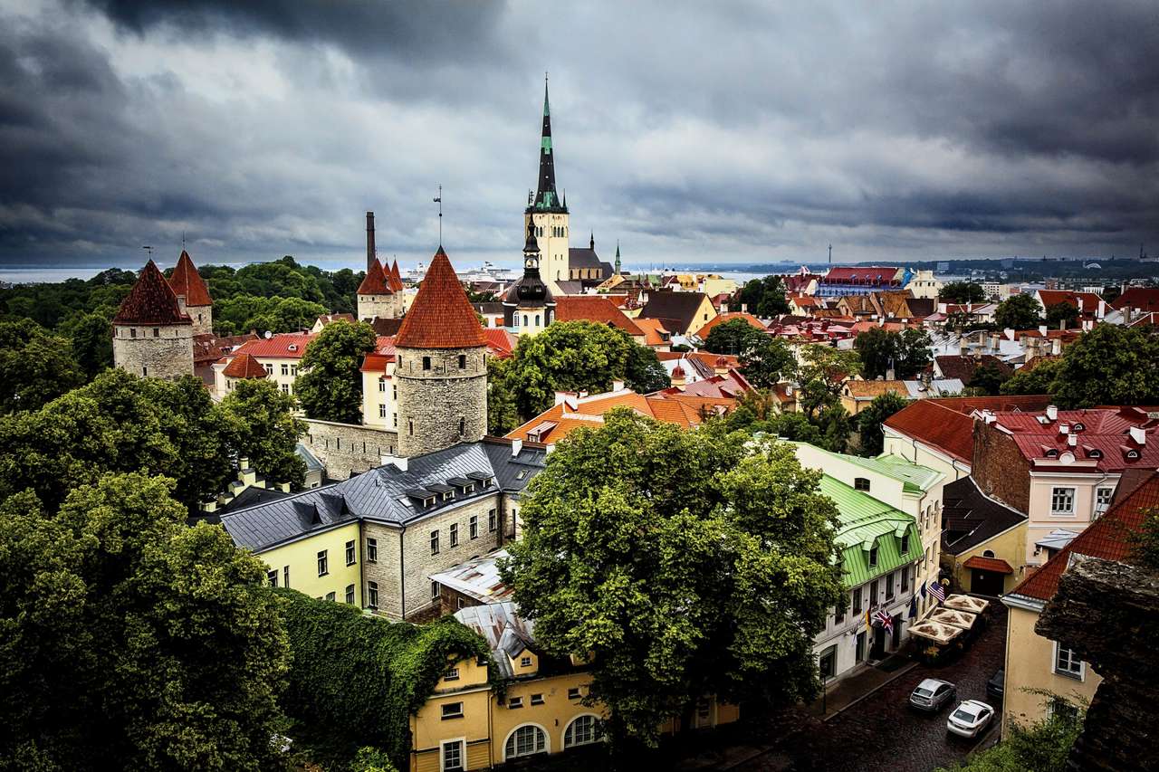 Tallinn, Estland pussel på nätet