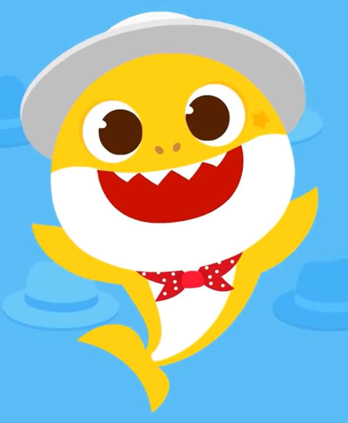Der weiße Hut des Babyhais Puzzlespiel online