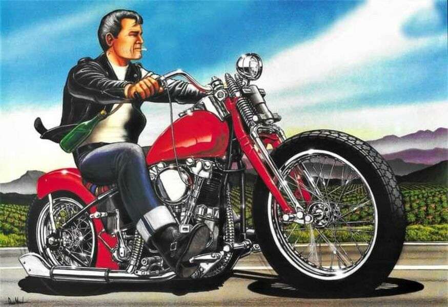 Gentleman na motorce #1 skládačky online