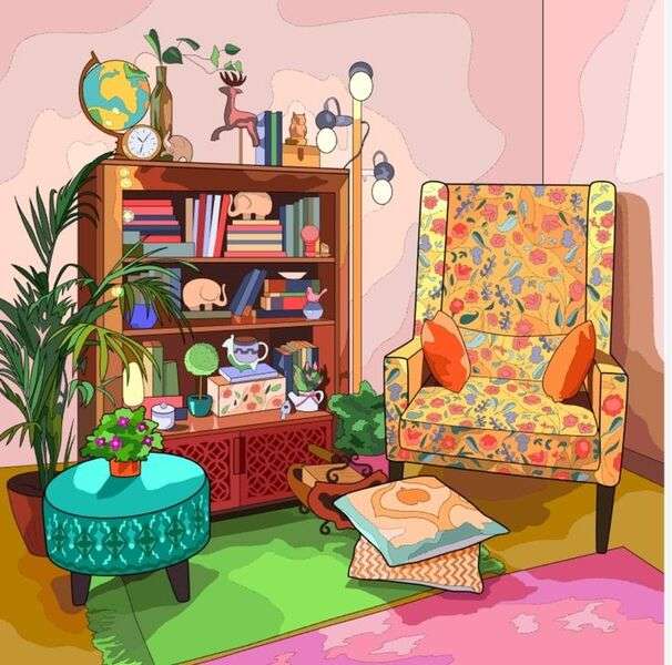 Szép otthoni dolgozószoba #1 online puzzle