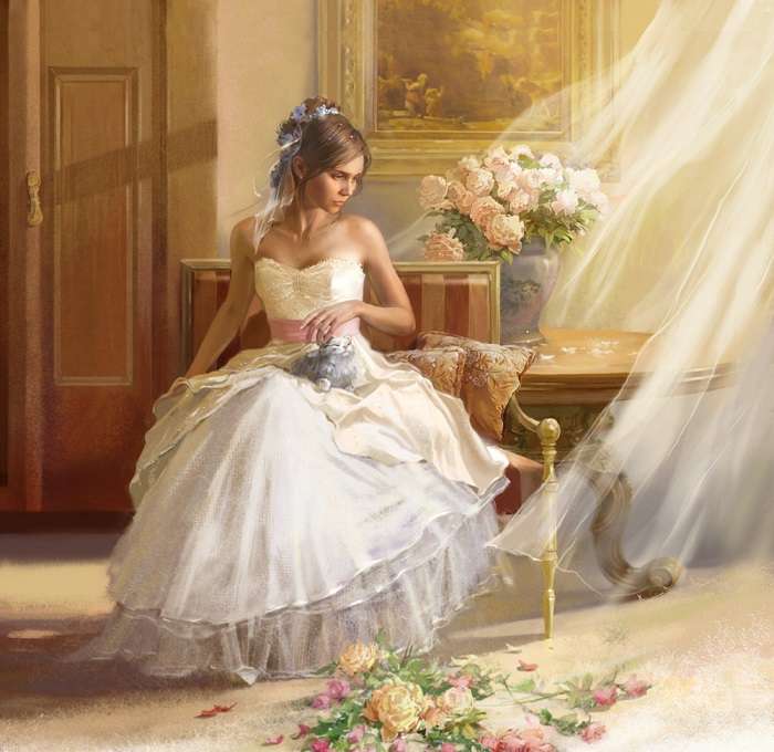 όμορφη νύφη παζλ online