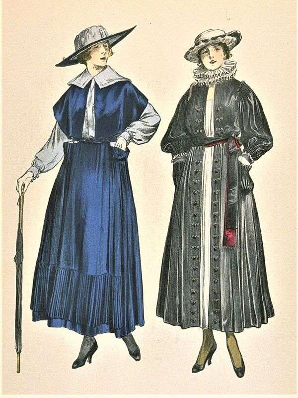 Dames in Parisienne mode Jaar 1916 (2) legpuzzel online