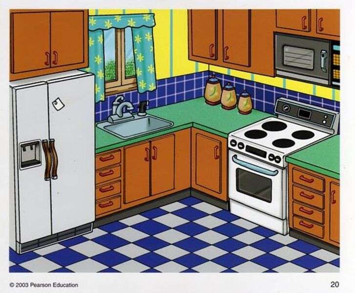Egy ház gyönyörű konyhája #9 online puzzle