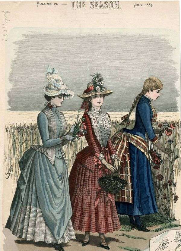Női az év divatjában 1887 (1) online puzzle