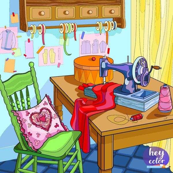 Cute sewing room of a house #3 jigsaw puzzle online