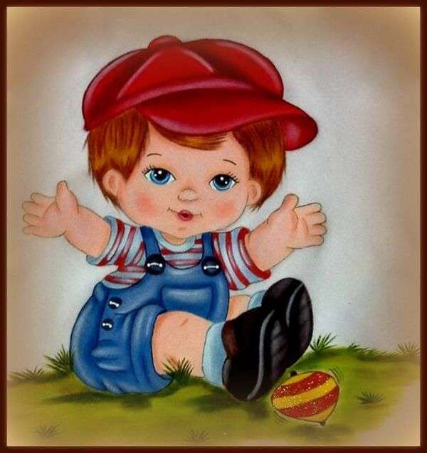 Drăguț șapcă roșie pentru copii #2 puzzle online