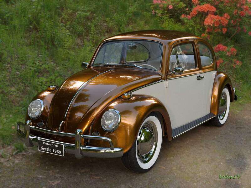 Auto Volkswagen Beetle Año 1969 rompecabezas en línea