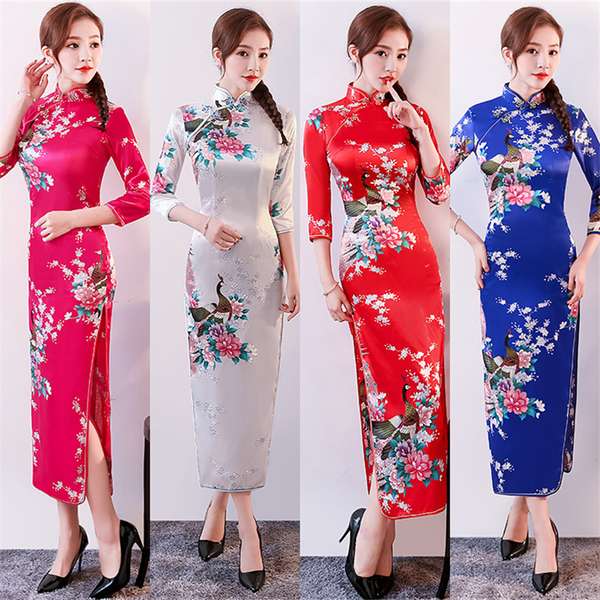 Γυναικεία κινέζικα φορέματα παράδοσης Cheongsam #3 παζλ online