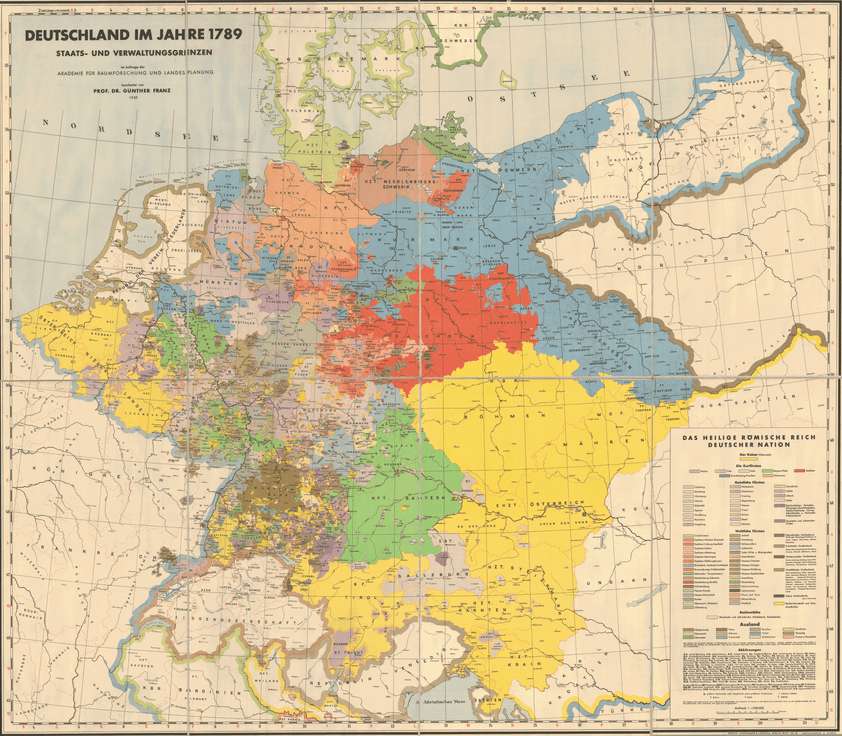 Mitteleuropa 1789 Online-Puzzle