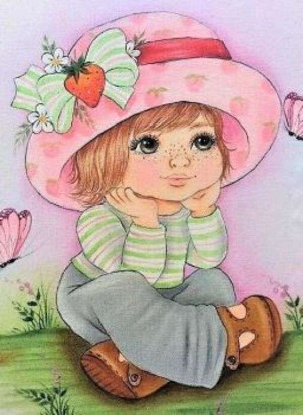 かわいい赤ちゃんピンクの帽子＃4 ジグソーパズルオンライン