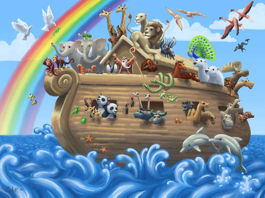 Ilustración - Arca de Noé rompecabezas en línea